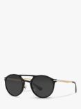 Persol PO3264S Unisex Phantos Polarised Sunglasses, Black/Gold
