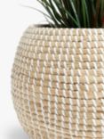 John Lewis Seagrass Indoor Planter, Natural / White