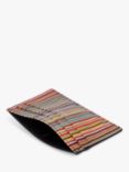 Paul Smith Multi Stripe Leather Cardholder, Black/Multi