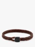 BOSS Men's Braided Leather Bracelet