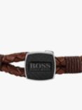 BOSS Men's Braided Leather Bracelet
