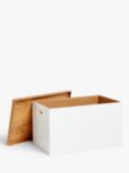 John Lewis Lacquered Storage Box, XXL, White