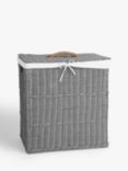 John Lewis Rattan Double Laundry Basket, Grey