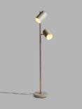 John Lewis ANYDAY Metal Double Arm Floor Lamp, Putty/Brass