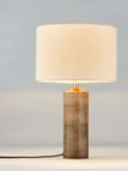 John Lewis Ribbed Wood Table Lamp, Brown