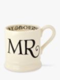 Emma Bridgewater Black Toast Mr & Mr Mugs, Set of 2, 300ml, Black/White