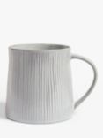 John Lewis Leckford Stoneware Mug, 400ml, Grey