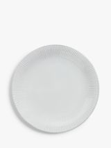John Lewis Leckford Stoneware Salad Plate, 21.8cm, Grey