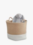 Great Little Trading Co Rope Storage Basket, Natural/White