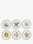 Portmeirion Botanic Garden Flower Dinner Plates, Set of 6, 26.7cm, White/Multi