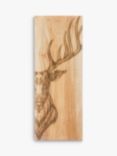 Selbrae House Large Oak Wood Stag Serving Board, 60cm, Natural
