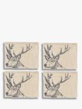 Selbrae House Stag Woven Linen Placemats, Set of 4, Natural