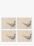 Selbrae House Pheasant Woven Linen Placemats, Set of 4, Natural
