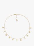 Melissa Odabash Crystal Charm Chain Necklace, Gold
