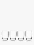 Luigi Bormioli Michelangelo Glass Tumblers, 345ml, Set of 4, Clear