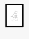 Puppy Love' Framed Print, 43.5 x 33.5cm, Black/White