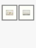 LS Lowry - 'Yachts' & 'The Estuary' Framed Print & Mount, Set of 2, 53.5 x 53.5cm, Multi
