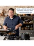 Jamie Oliver by Tefal Hard Anodised Aluminium Non-Stick Saucepan Set with Lids, 3 Piece