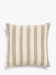 John Lewis ANYDAY Reverse Stripe Cushion, Steel