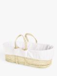 John Lewis ANYDAY Moses Basket, Fitted Sheet & Blanket Set, White