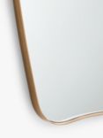 John Lewis Mid-Century Curved Metal Frame Wall Mirror, 96 x 65, Brass