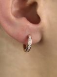 London Road 9ct Gold Diamond Hoop Earrings