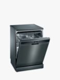 Siemens iQ300 SN23EC14CG Freestanding Dishwasher, Black Steel