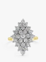 Milton & Humble Jewellery 18ct White and Yellow Gold Second Hand 25 Stone Diamond Ring