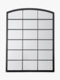 John Lewis Metal Frame Arched Wall Mirror, 80 x 60cm, Black