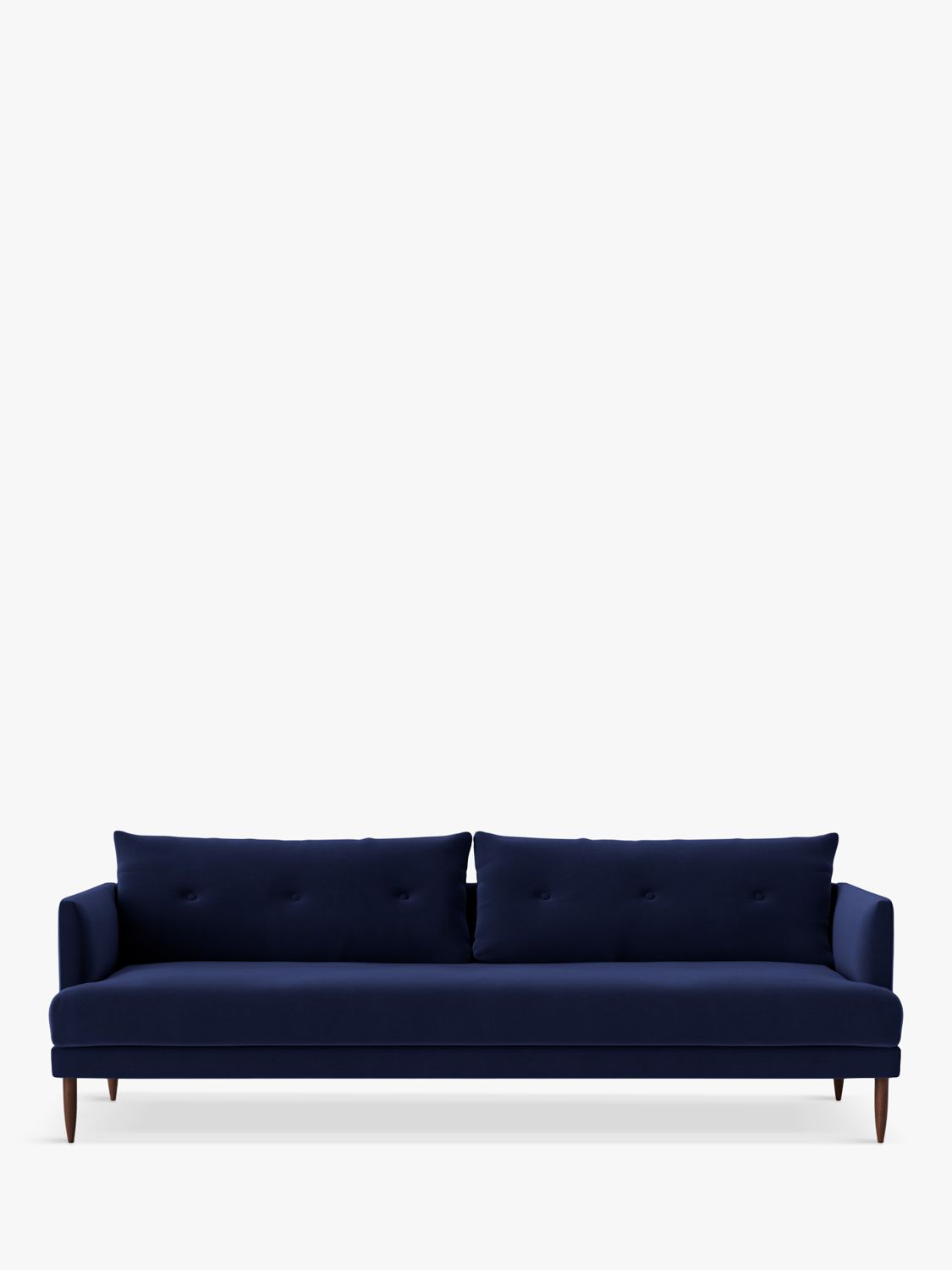 Kalmar Range, Swoon Kalmar Large 3 Seater Sofa, Dark Leg, Ink Velvet