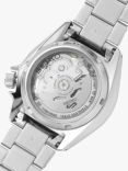 Seiko Men's 5 Sports Automatic Day Date Bracelet Strap Watch, Silver/Black SRPE55K1