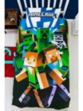 Minecraft Reversible Pure Cotton Duvet Cover and Pillowcase Set, Single, Multi