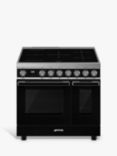 Smeg Portofino CPF92IM 90cm Induction Electric Range Cooker, Black