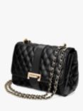 Aspinal of London Lottie Small Quilted Pebble Leather Shoulder Bag, Black