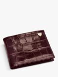 Aspinal of London Billfold Croc Leather Coin Wallet, Amazon Brown