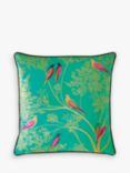 Sara Miller Birds Cushion, Green