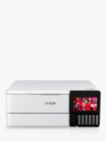 Epson EcoTank ET-8500 Three-In-One Wi-Fi Photo Printer with High Capacity Integrated Ink Tank System, White