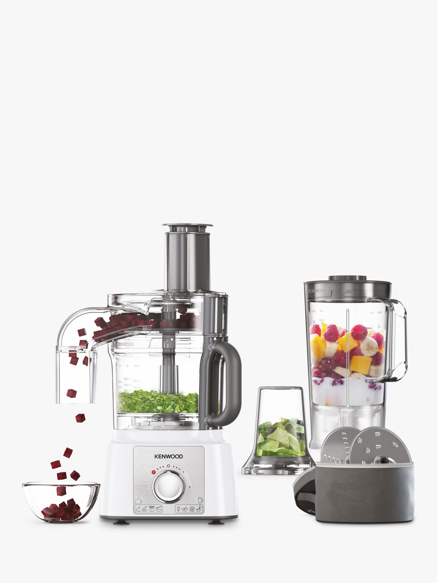 Kenwood FDP65.860WH Multipro Express 4-in-1 Food Processor, White