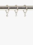 John Lewis ANYDAY Curtain Rings, Dia.16/19mm, Set of 6, Steel
