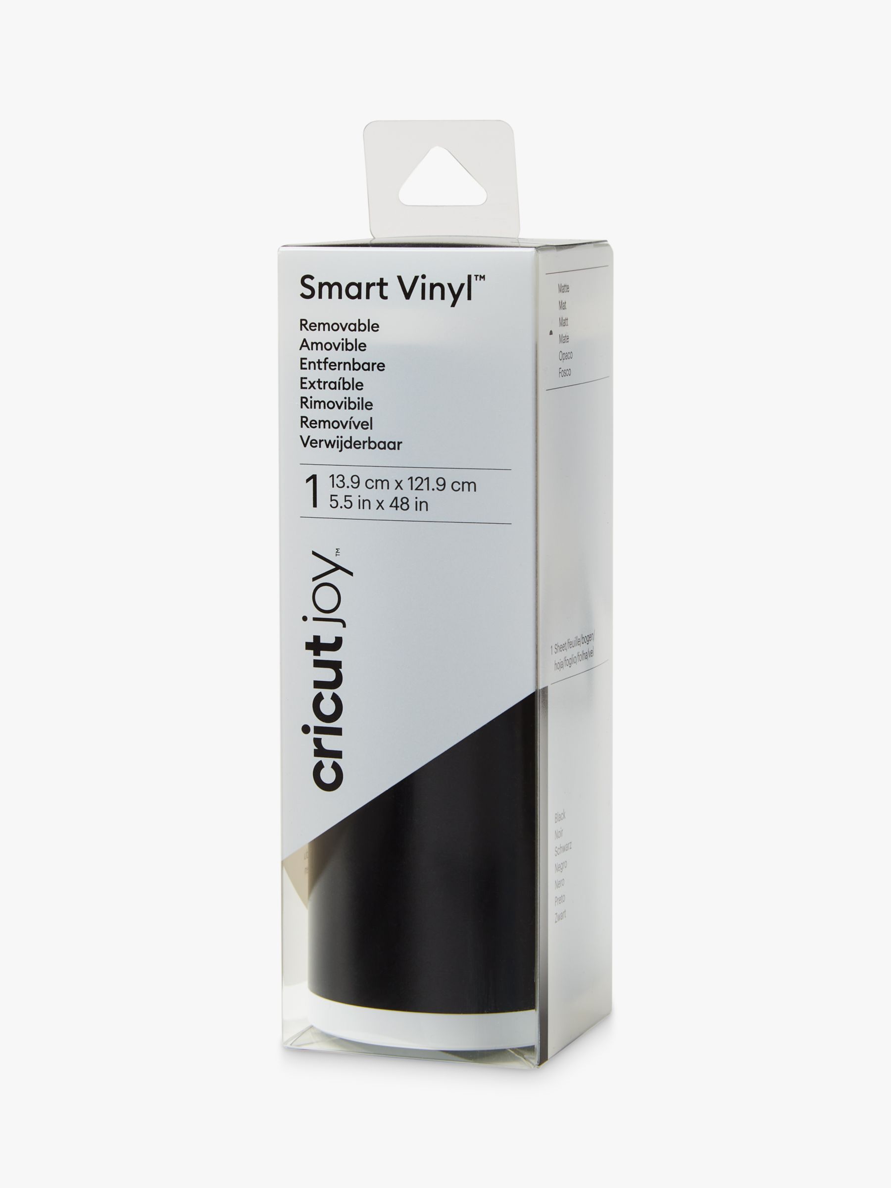 Cricut Joy Black Permanent Smart Vinyl 5.5 x 48 Inches