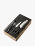 Robert Welch Signature Intro Stainless Steel Kitchen Knife Set with Hand Held Sharpener, 3 Piece