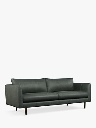 John Lewis + Swoon Latimer Large 3 Seater Leather Sofa