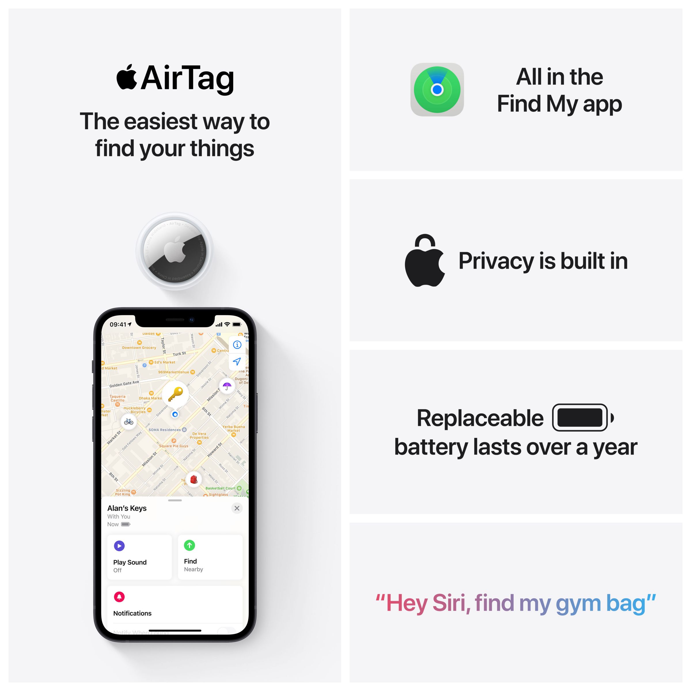 Apple AirTag, Bluetooth Item Finder, (2 Pack Bundle)