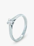 E.W Adams 0.24ct Platinum Brilliant Cut Solitaire Diamond Ring, N