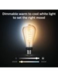 Philips Hue White Ambiance 7W ST72 E27 LED Single Filament Dimmable Smart Bulb with Bluetooth