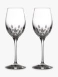 Waterford Crystal Lismore Essence Cut Glass White Wine Glasses, Set of 2, 350ml, Clear