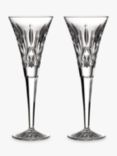 Waterford Crystal Lismore Cut Glass Champagne Toasting Flutes, Set of 2, 170ml, Clear