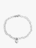 Tales From The Earth Little Girl's Heart Link Bracelet, Silver