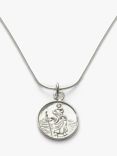 Tales From The Earth Child's Saint Christopher Pendant Necklace, Silver
