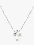 Tales From The Earth Child's Cross Pendant Necklace, Silver